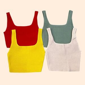 Babaton Sculpt Knit Squareneck Cropped Tank Lot